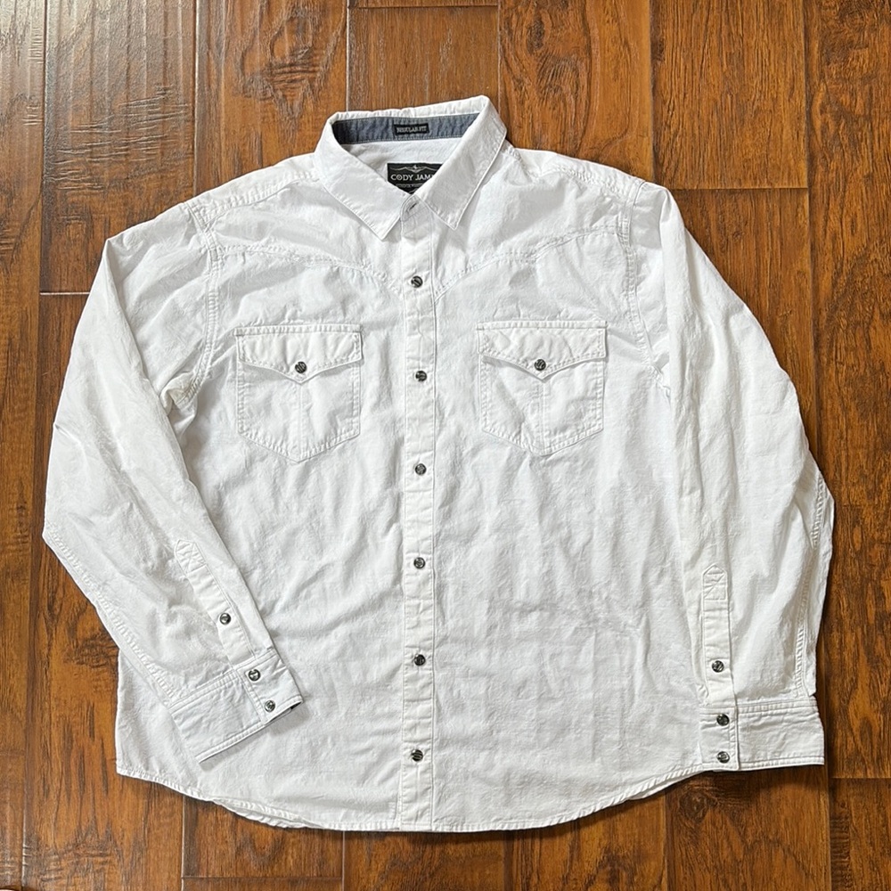 White Snap Front Western Shirt
